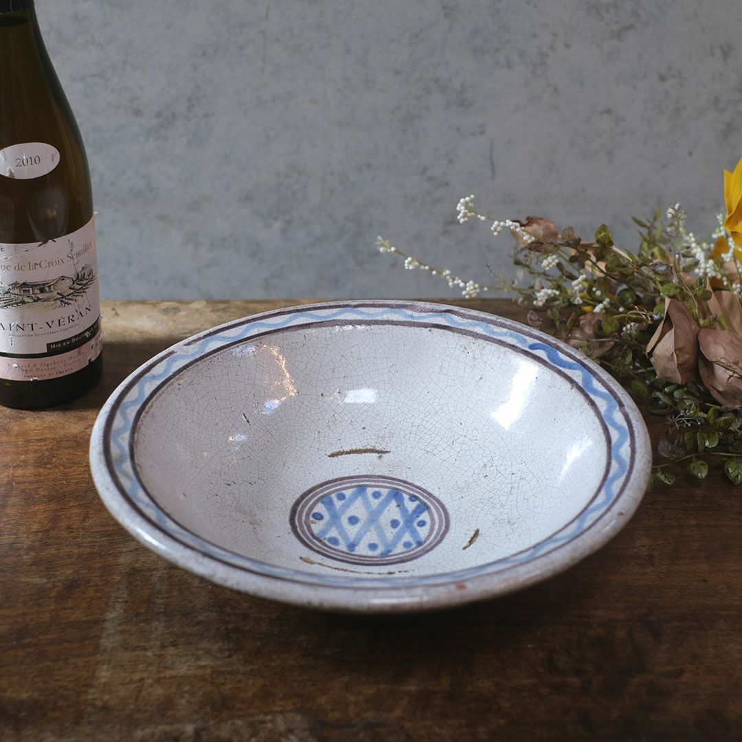 アンティークボウル キュノワール 陶器 フランス1