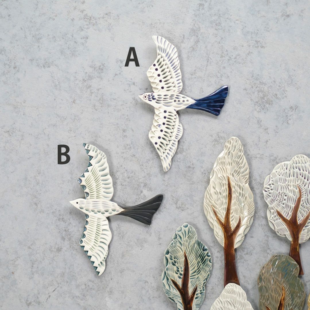 かわいい陶器の鳥のアートオブジェ Pottery studio K 金子ひとみ 作家