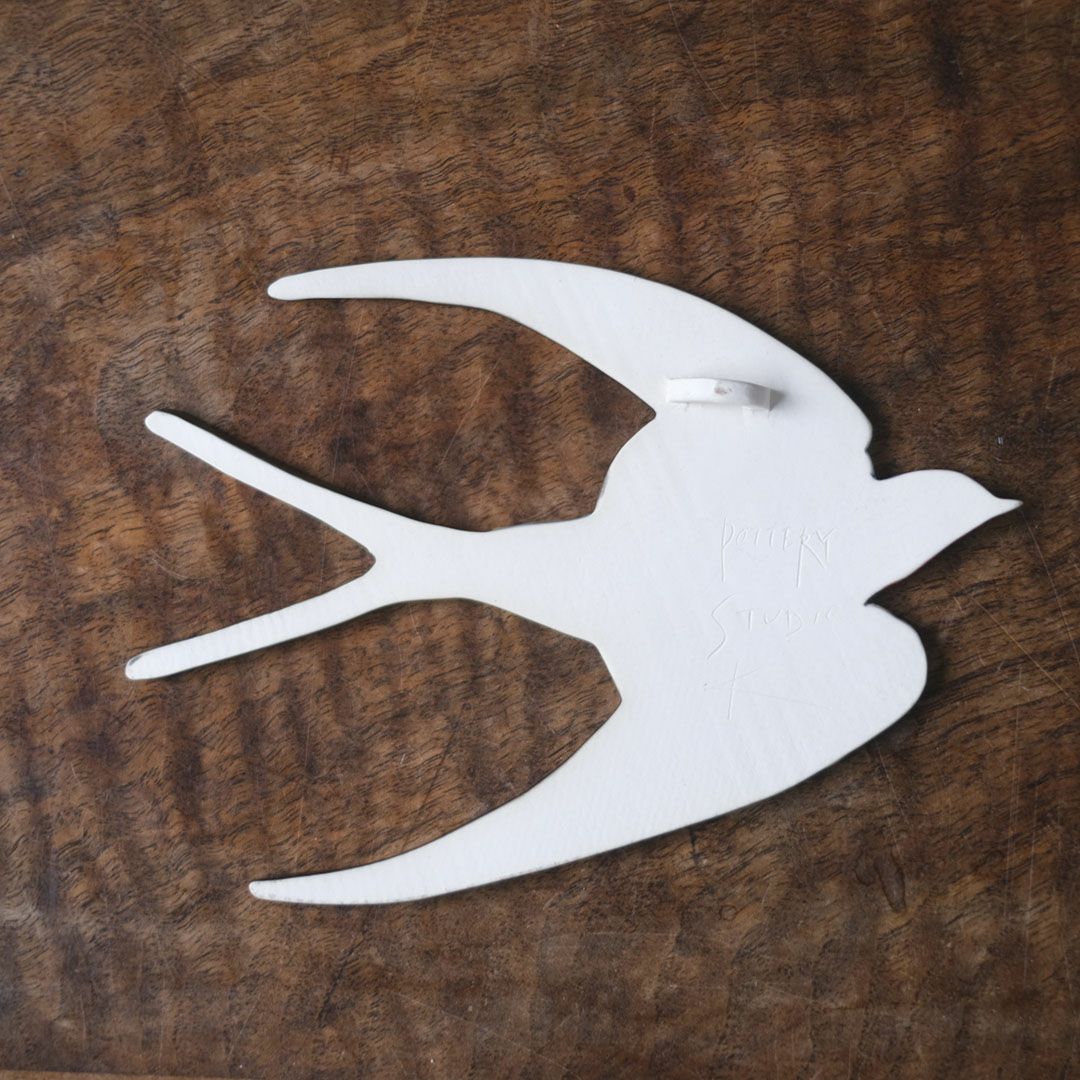 陶器の鳥のアートオブジェ Pottery studio K 日本人作家 燕11