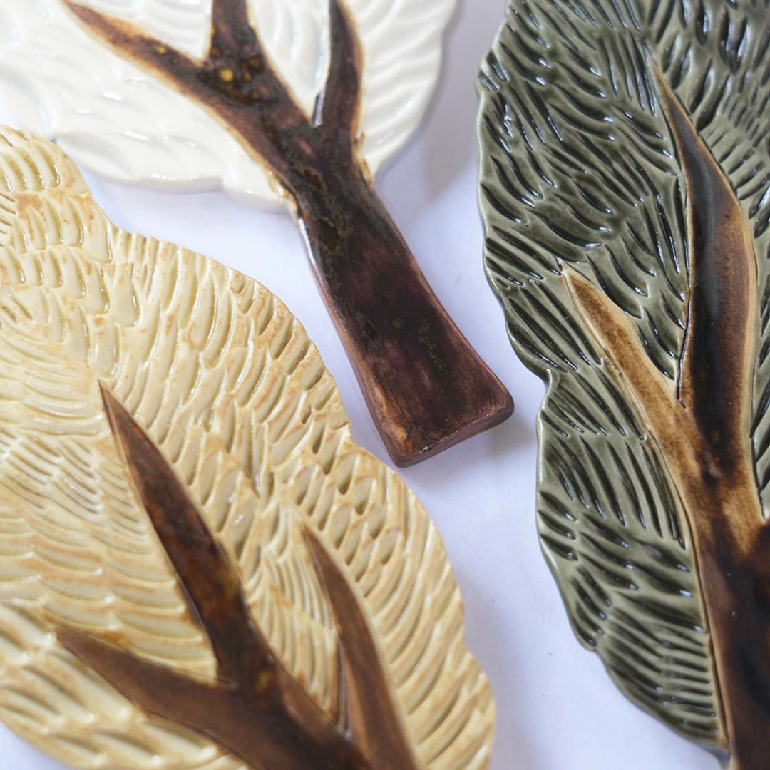 陶器の木のアートオブジェ Pottery studio K 金子ひとみ 作家物2