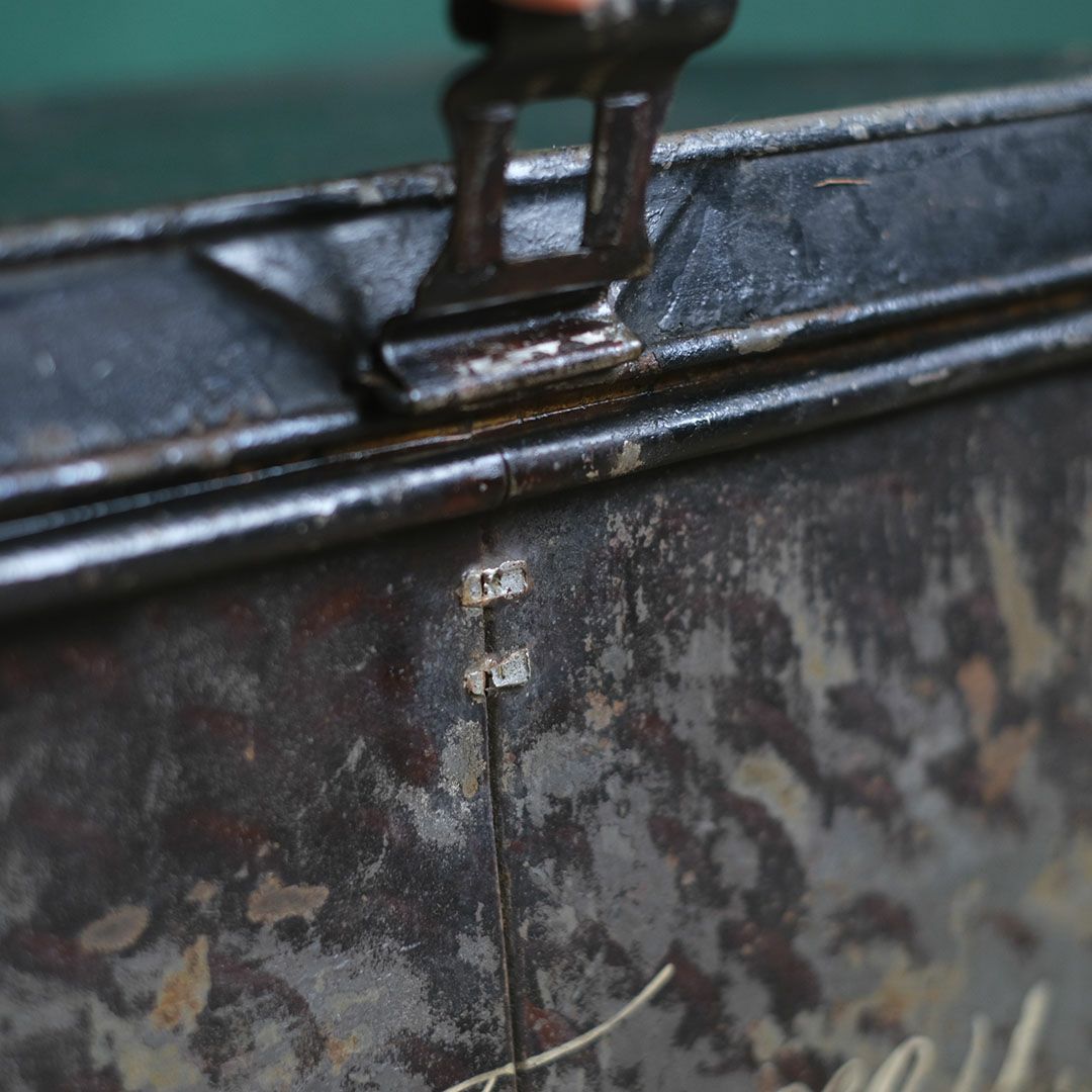 アンティークブリキボックス イギリス 蓋付収納箱7