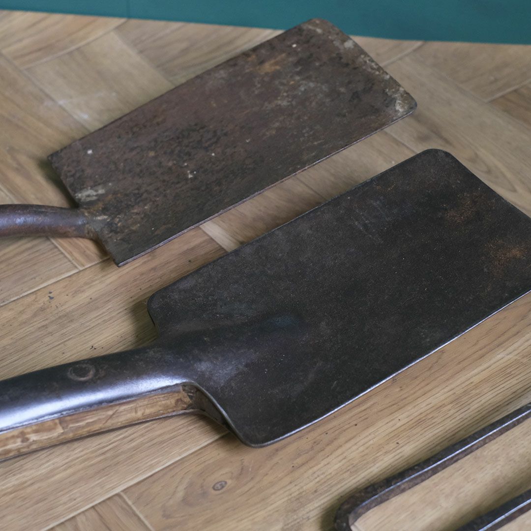 アンティークスコップ フォーク アイアンブレード ディテール」
