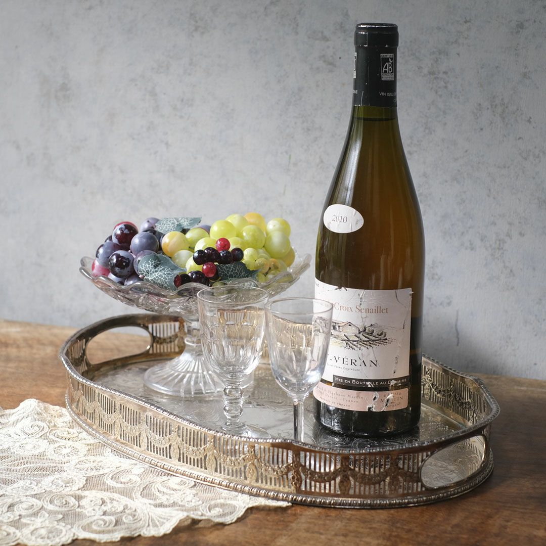 ヴィンテージ シルバープレートトレイ ティートレイ 銀メッキ お盆 イギリス1