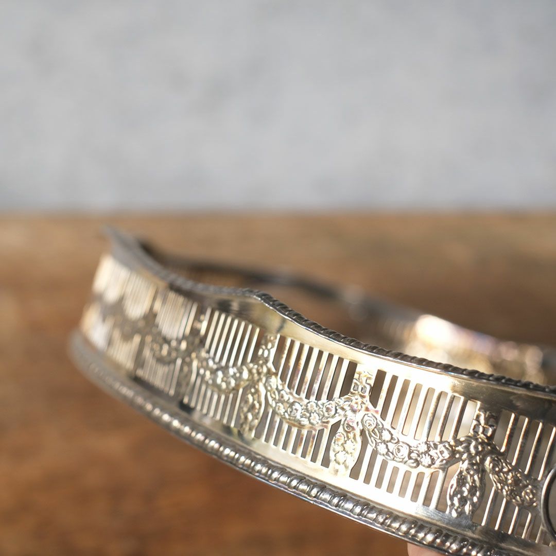 ヴィンテージ シルバープレートトレイ ティートレイ 銀メッキ お盆 イギリス5