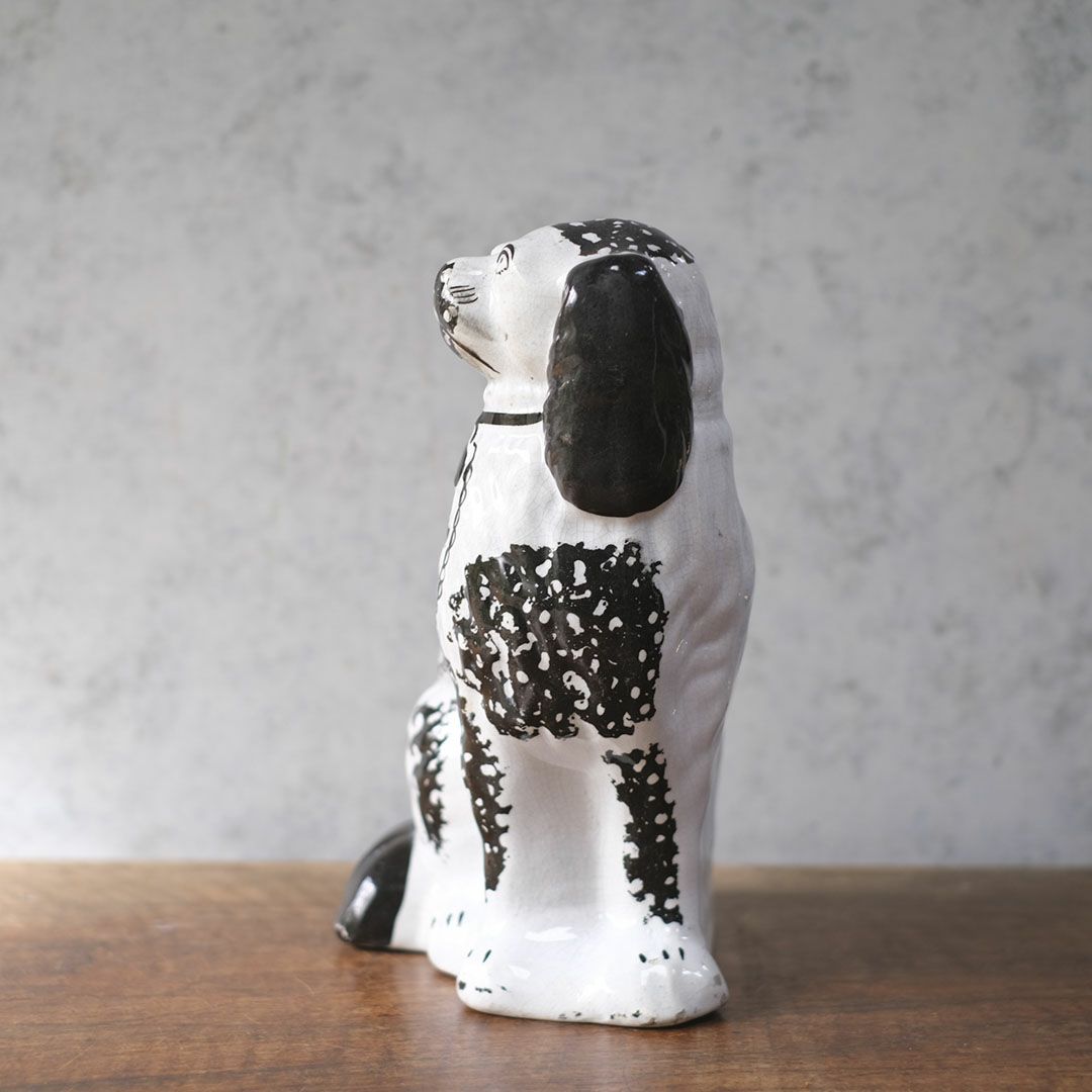 アンティークフィギュリン 犬の置物 スタッフォードシャードッグ 陶器 イギリス3