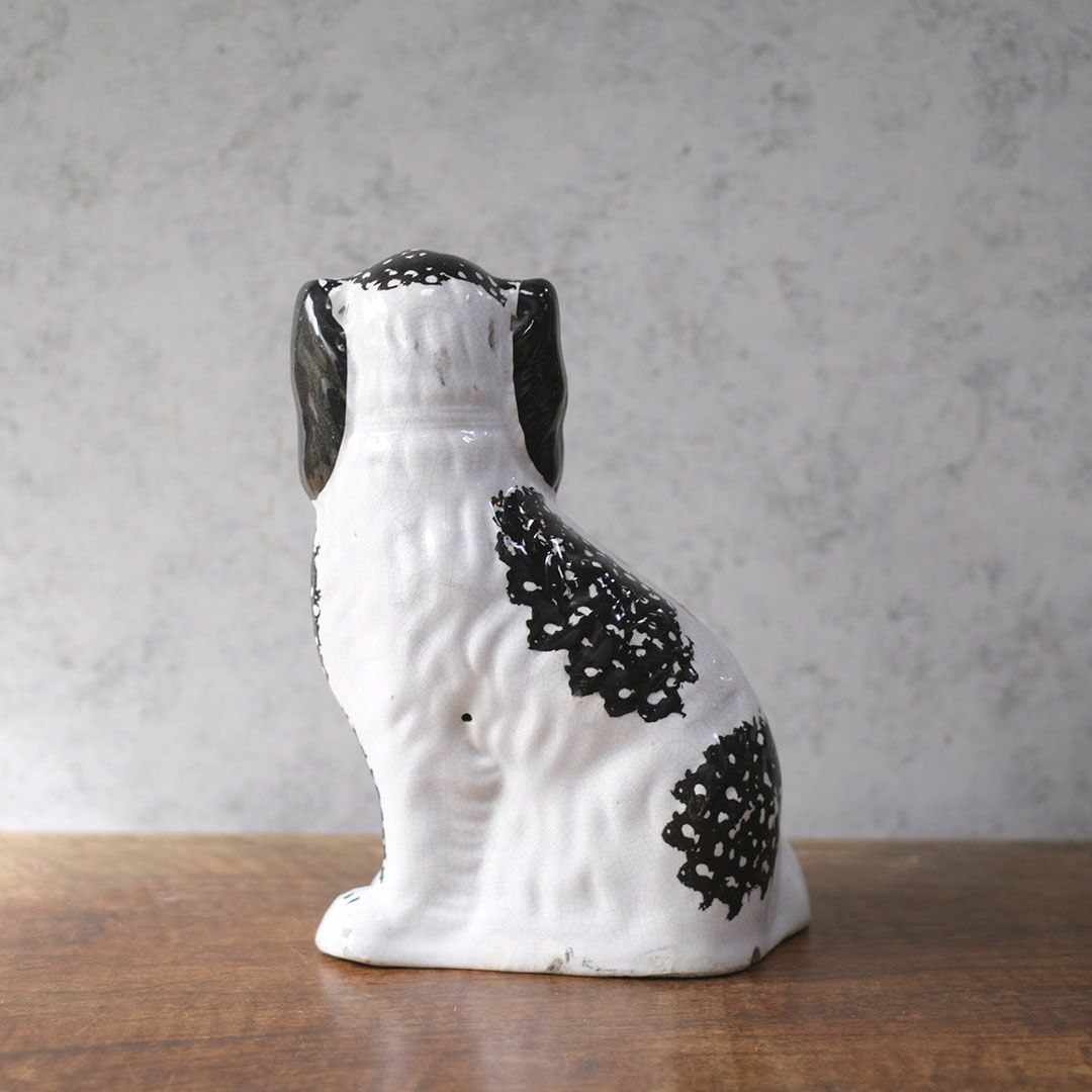 アンティークフィギュリン 犬の置物 スタッフォードシャードッグ 陶器 イギリス4