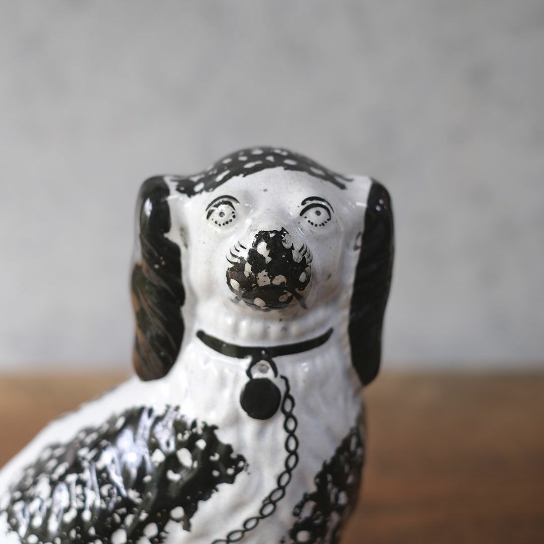 アンティークフィギュリン 犬の置物 スタッフォードシャードッグ 陶器 イギリス5