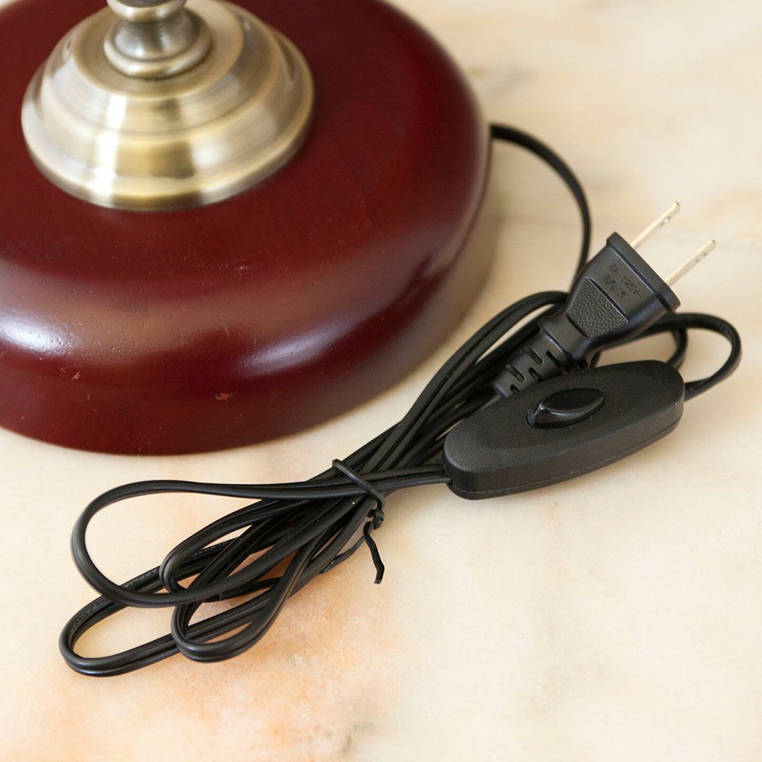 ガラスのテーブルランプ 花と葉モチーフ7