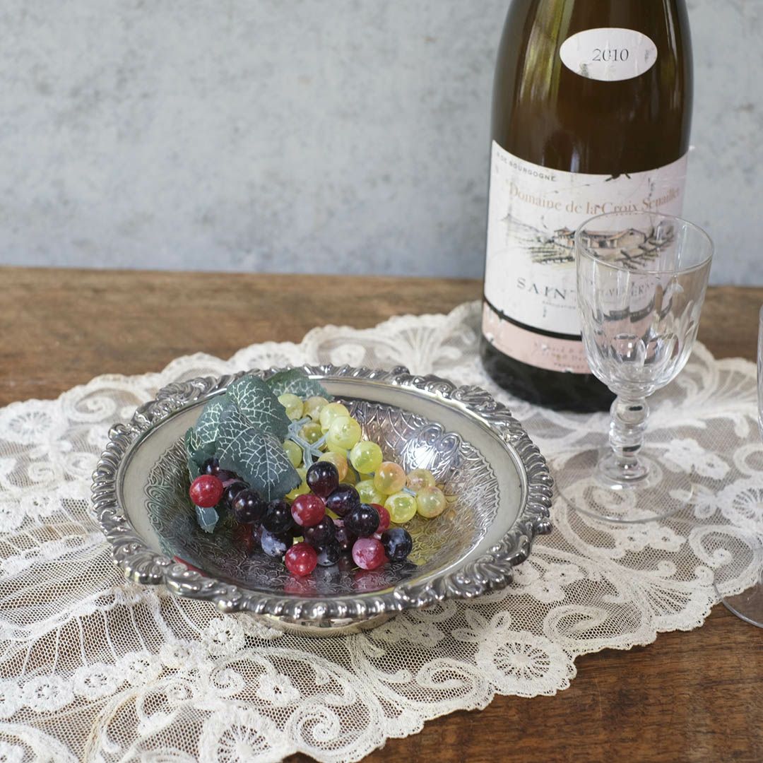 アンティークキャンディボウル シルバープレート 銀メッキ イギリス