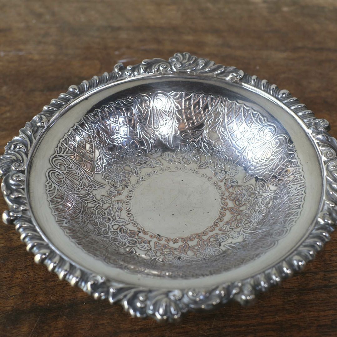 アンティークキャンディボウル シルバープレート 銀メッキ イギリス3