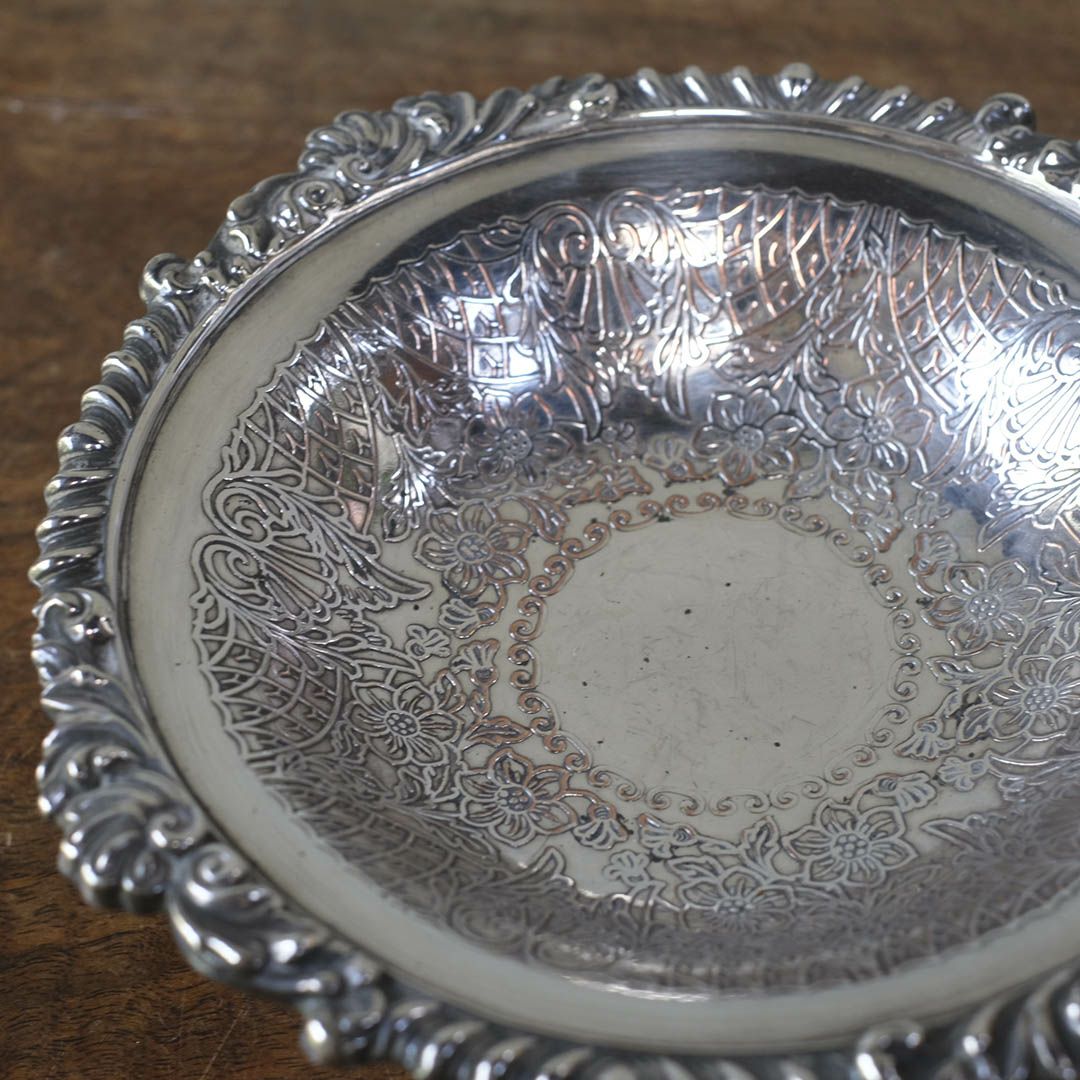 アンティークキャンディボウル シルバープレート 銀メッキ イギリス5