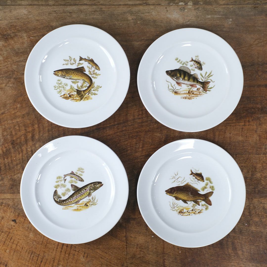 ヴィンテージ皿 Schumann Arzberg（シューマン・アルツベルク） ディナープレート 魚モチーフ ドイツ