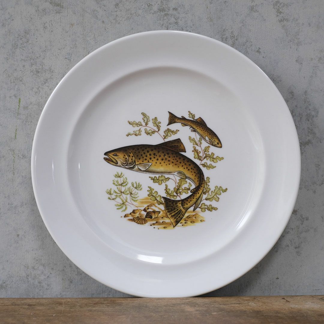 ヴィンテージ皿 Schumann Arzberg（シューマン・アルツベルク） ディナープレート 魚モチーフ ドイツ5