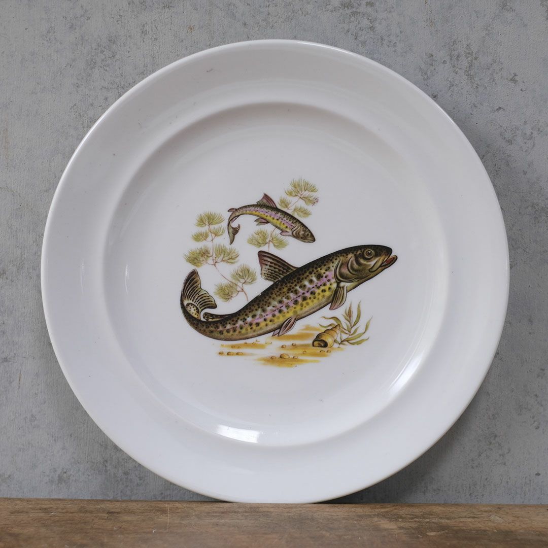 ヴィンテージ皿 Schumann Arzberg（シューマン・アルツベルク） ディナープレート 魚モチーフ ドイツ7