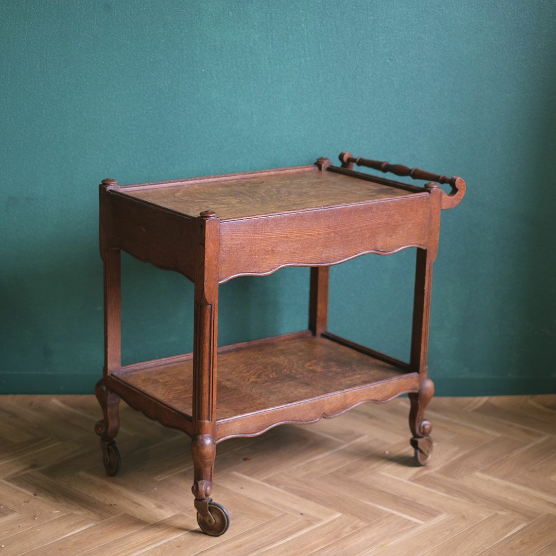 アンティークティートローリーテーブル ワゴン 12家具