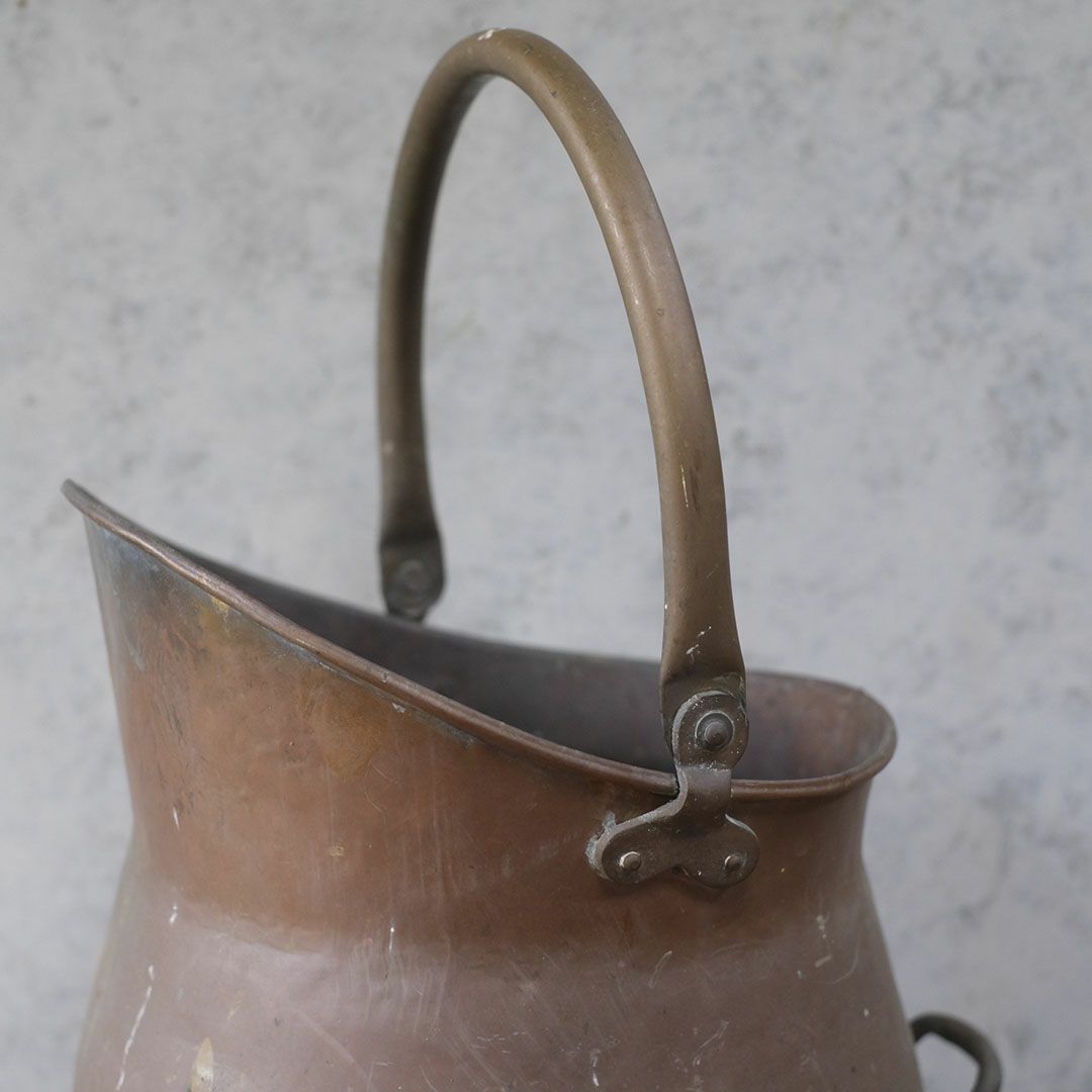 アンティークコールスカットル 石炭バケツ イギリス 銅6
