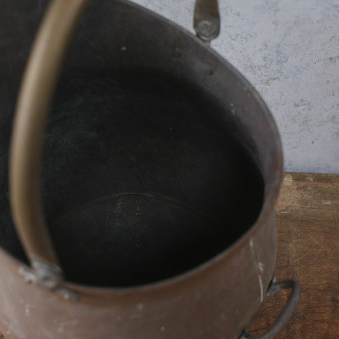 アンティークコールスカットル 石炭バケツ イギリス 銅8