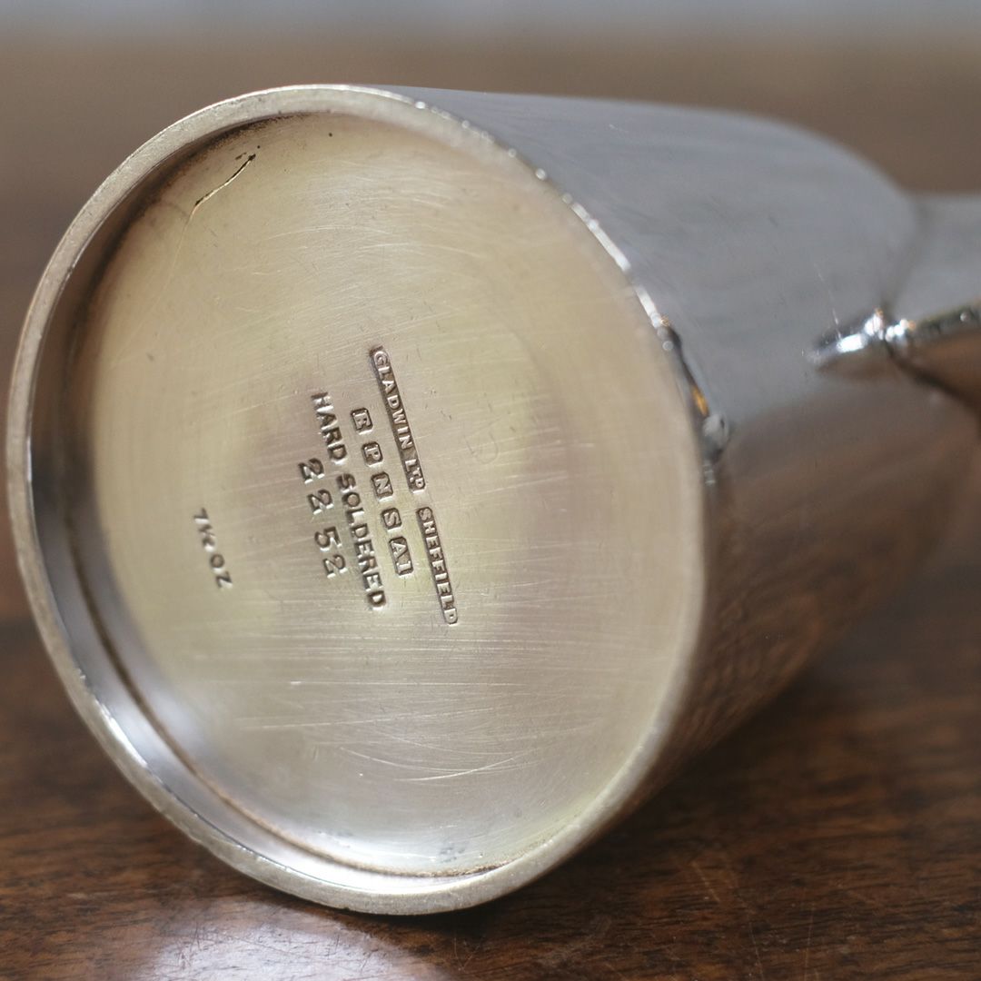 アンティークミルクジャグ GLADWIN Ltd シルバープレート 銀メッキ イギリス8