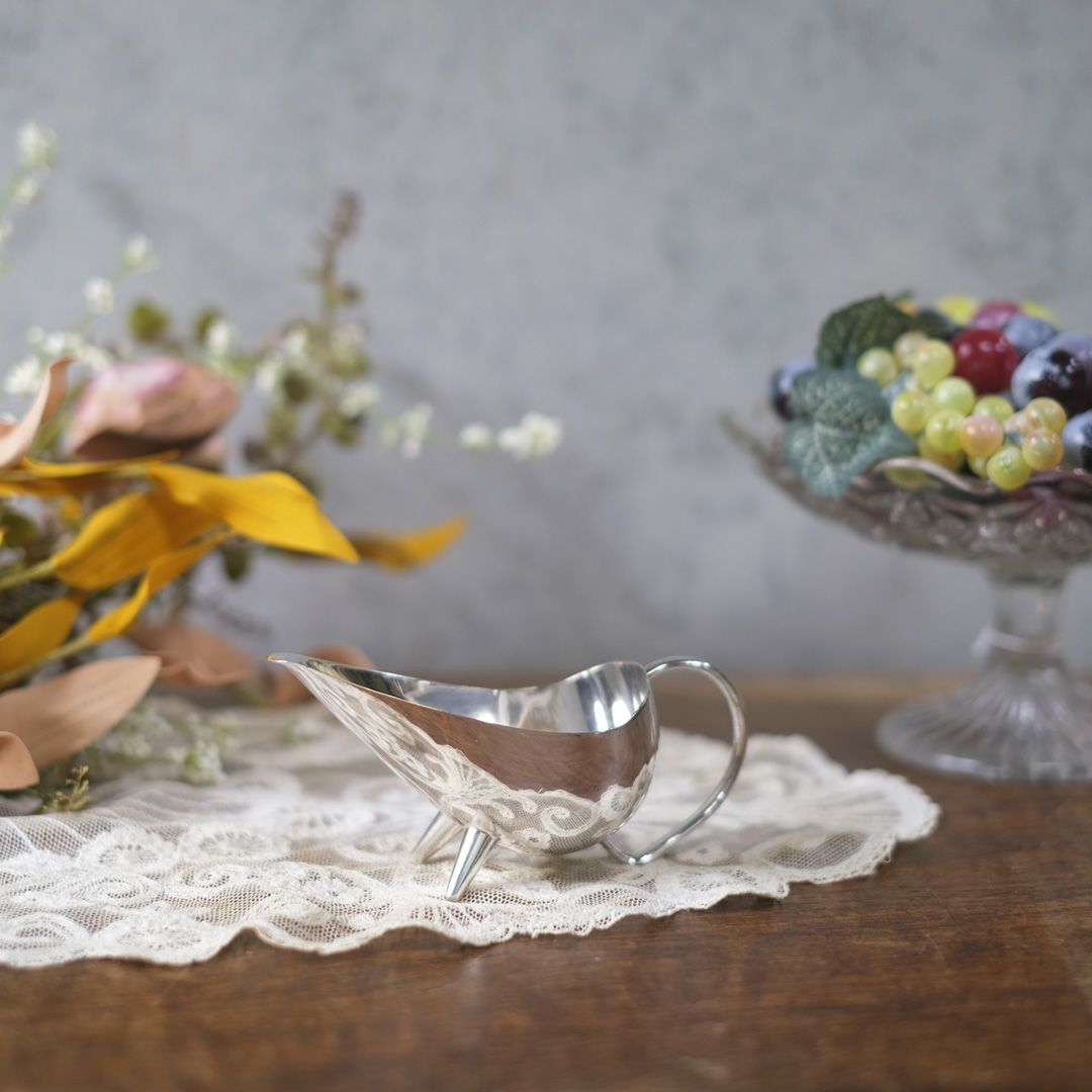 アンティーク ソースボートシルバープレート 銀メッキ イギリス製の