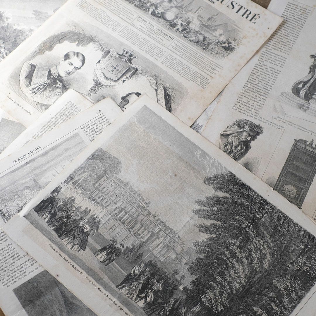  アンティークLe Monde illustr1860年代 リトグラフデザインページ2