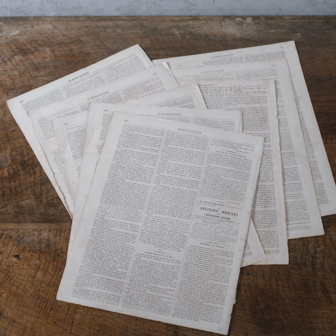  アンティークLe Monde illustr1860年代 リトグラフデザインページ3