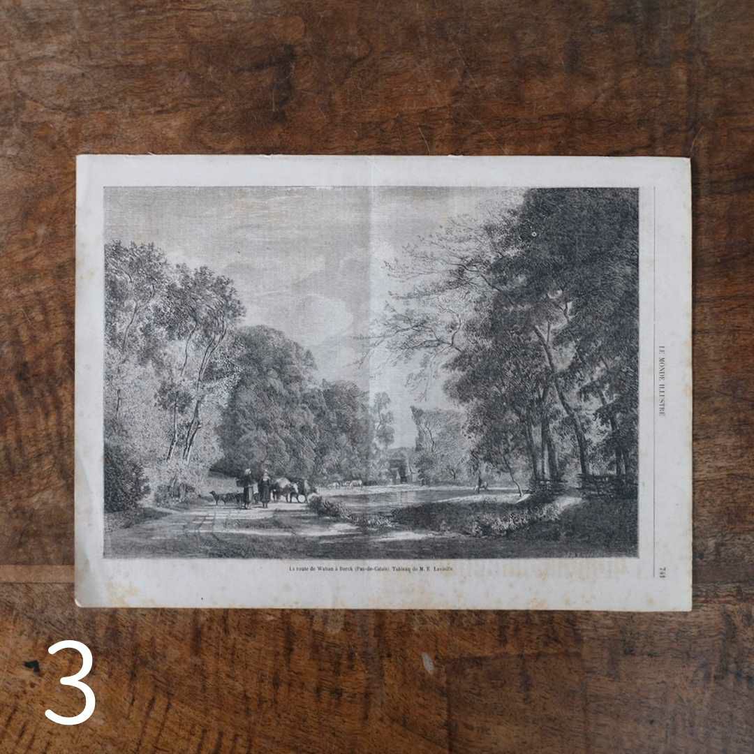  アンティークLe Monde illustr1860年代 リトグラフデザインページ6