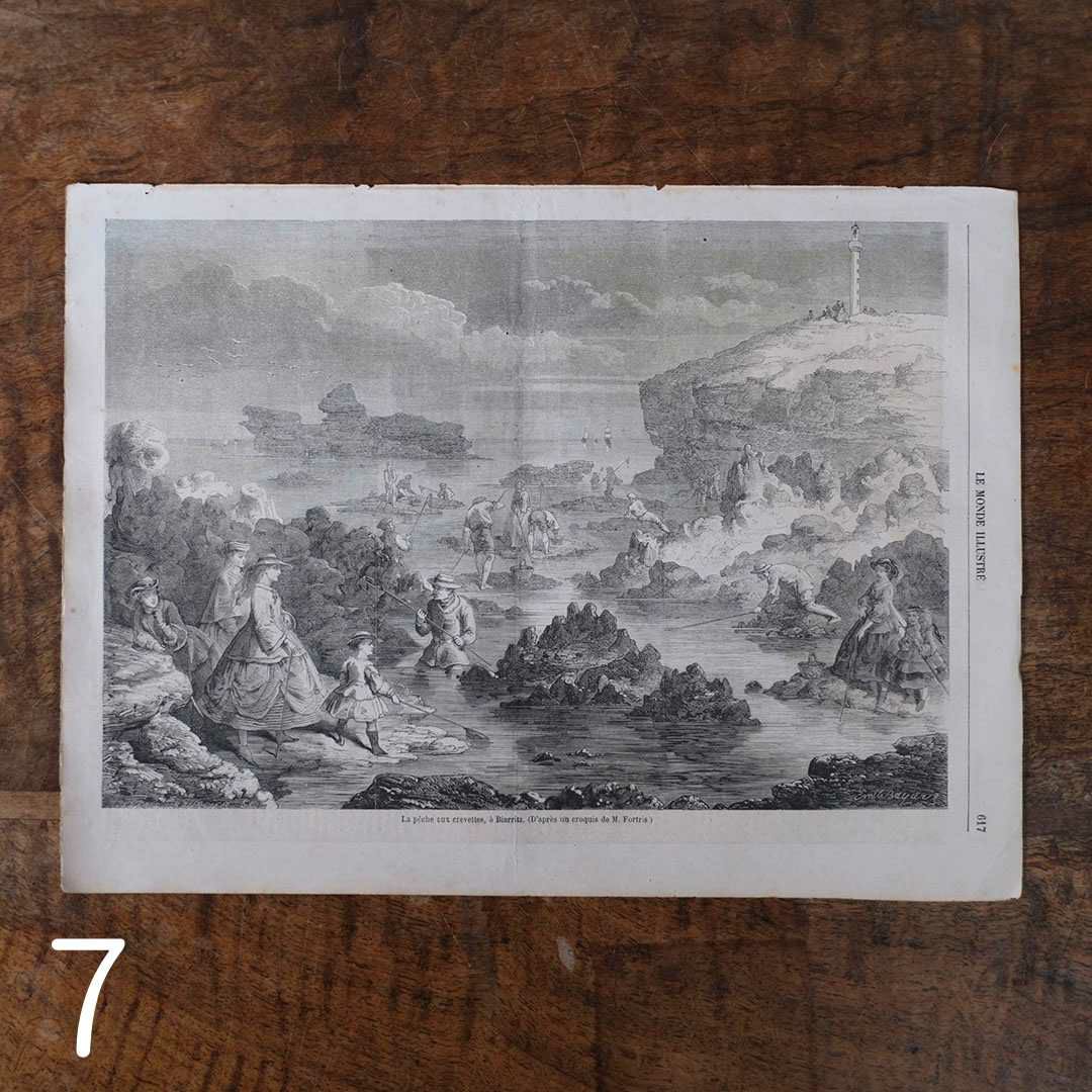  アンティークLe Monde illustr1860年代 リトグラフデザインページ10
