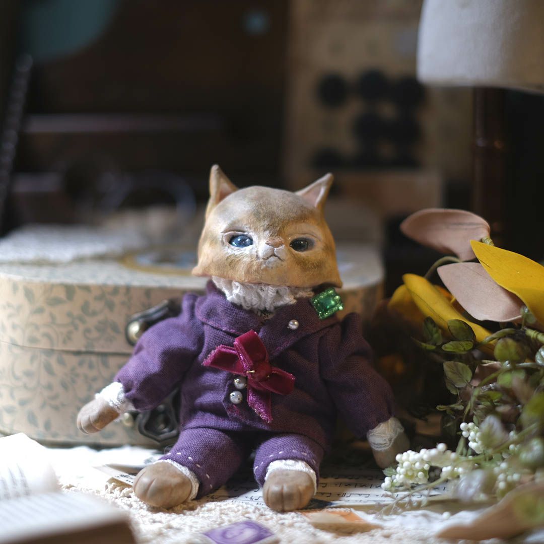 奏ちよこ茶トラ 作家のオブジェ