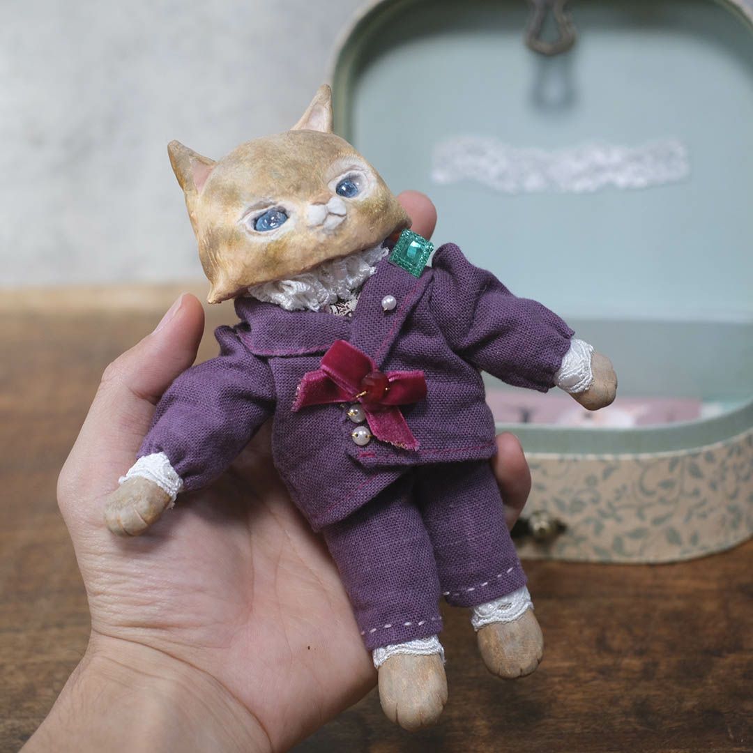 奏ちよこ茶トラ 作家のオブジェ5