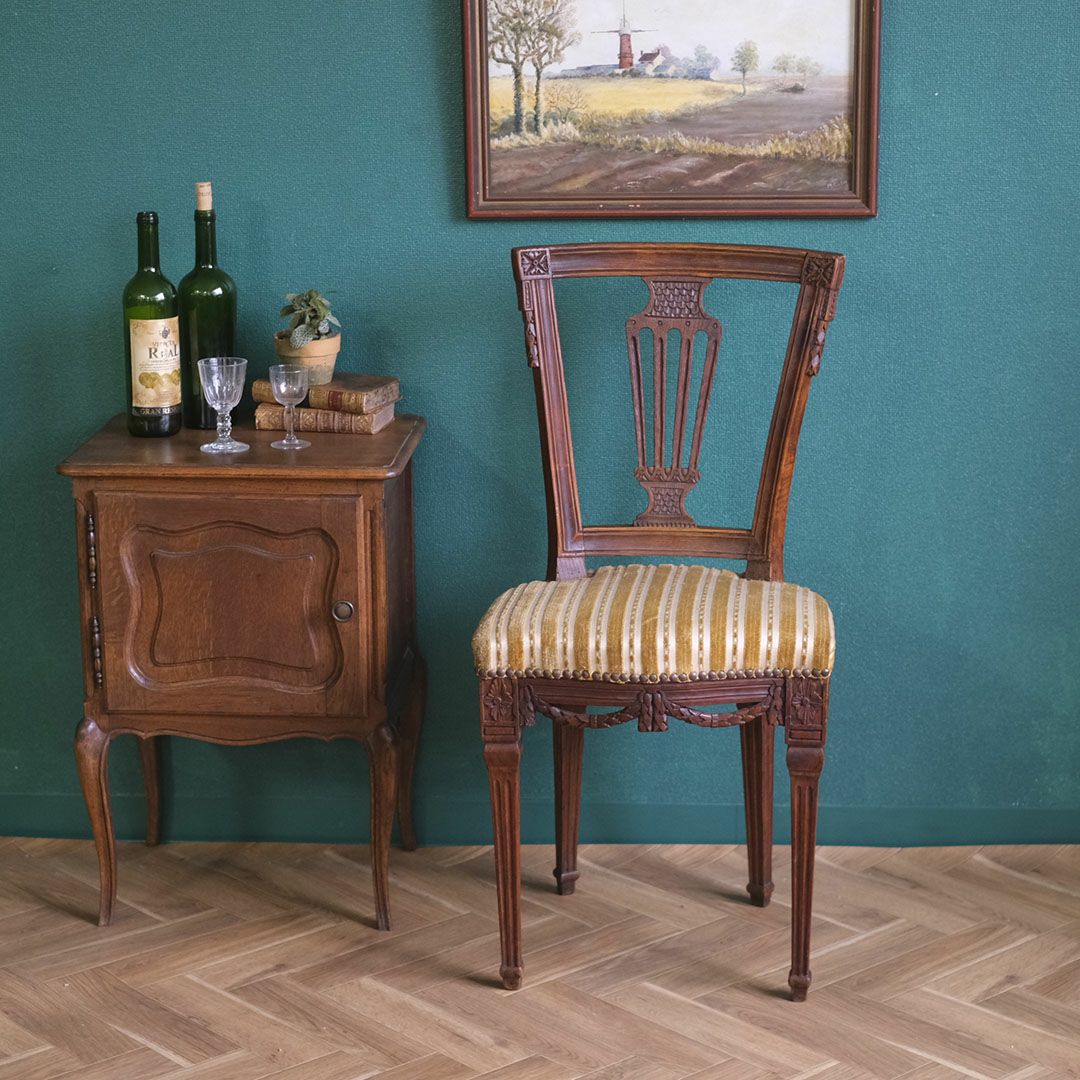 アンティークチェア/ルイ16世様式 フランス カービングの素敵な椅子/アンティーク家具1