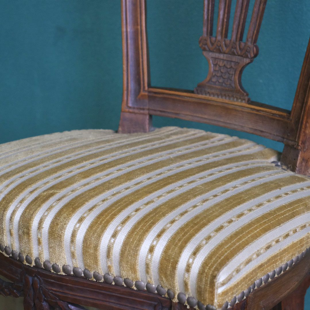 アンティークチェア/ルイ16世様式 フランス カービングの素敵な椅子/アンティーク家具7