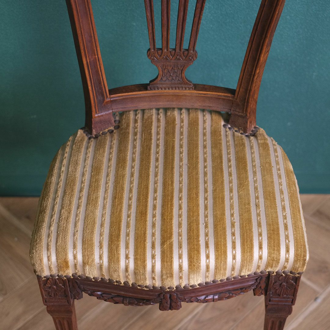 アンティークチェア/ルイ16世様式 フランス カービングの素敵な椅子/アンティーク家具8