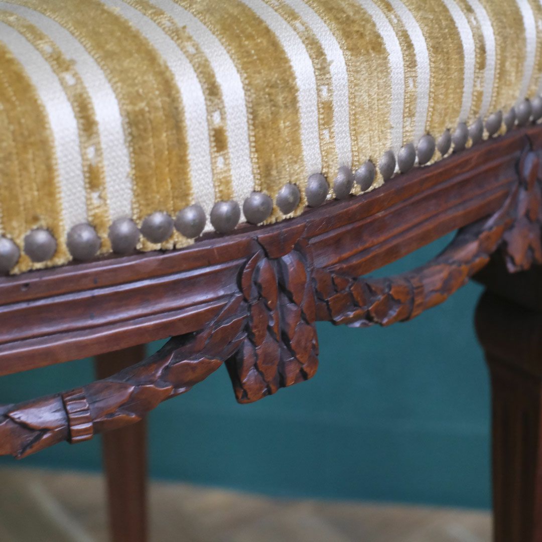 アンティークチェア/ルイ16世様式 フランス カービングの素敵な椅子/アンティーク家具9