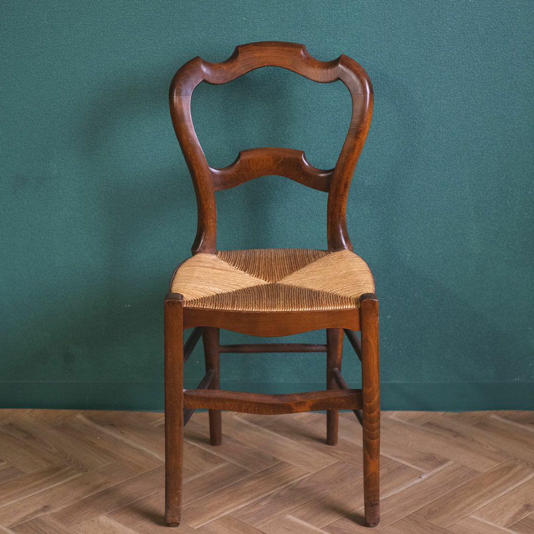 アンティークチェア ラッシュシート イギリス ケーンシートの椅子 アンティーク家具4