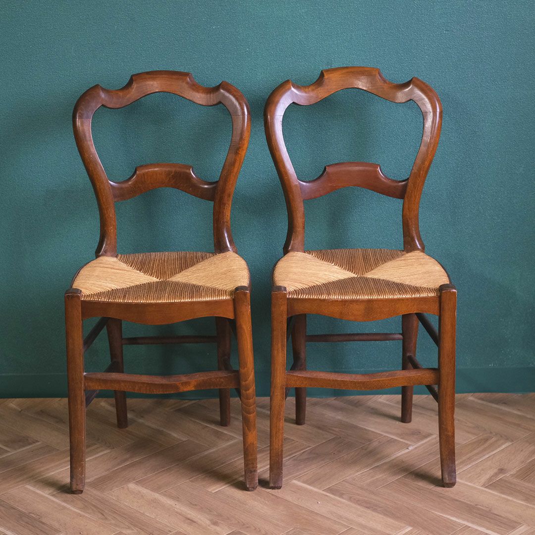 アンティークチェア ラッシュシート イギリス ケーンシートの椅子 アンティーク家具6