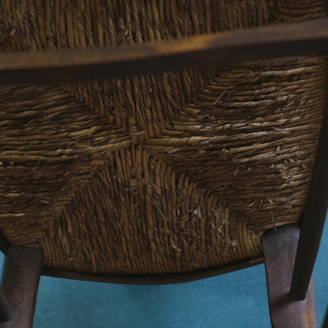 アンティークチェア ラッシュシート イギリス ケーンシートの椅子 アンティーク家具10