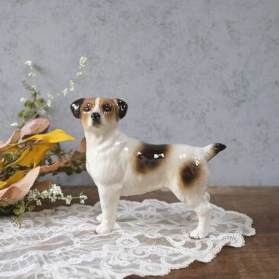 ヴィンテージフィギリン 犬 ジャックラッセルテリア クーパークラフト 陶器 置物 イギリス