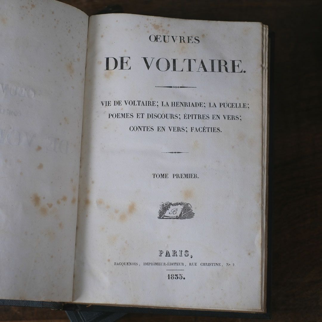 Bacquenois刊行 ヴォルテール全集 装丁本 アンティーク