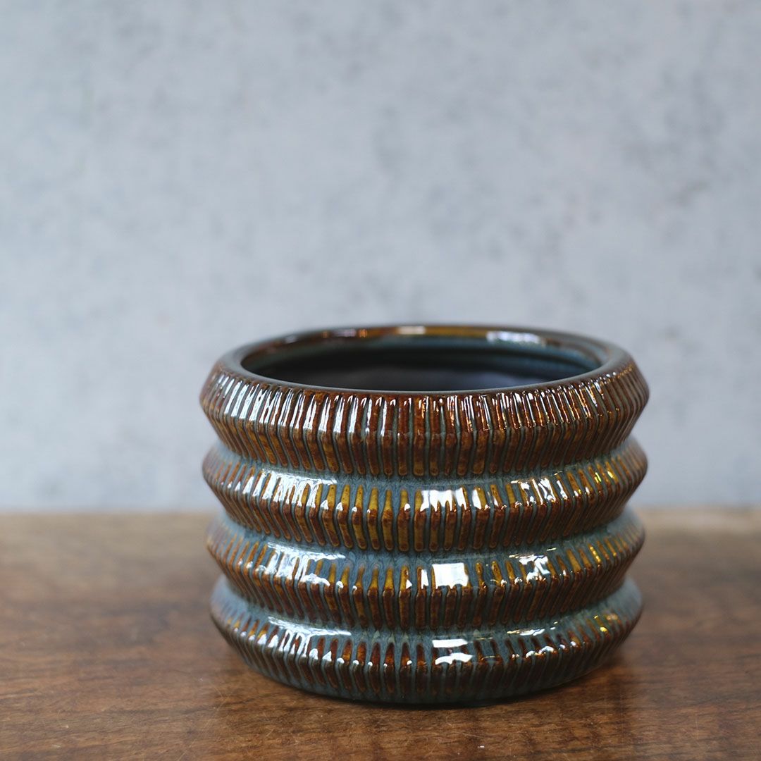 童話の鉢植えシリーズ 陶器のプランター オーロラリムポット3