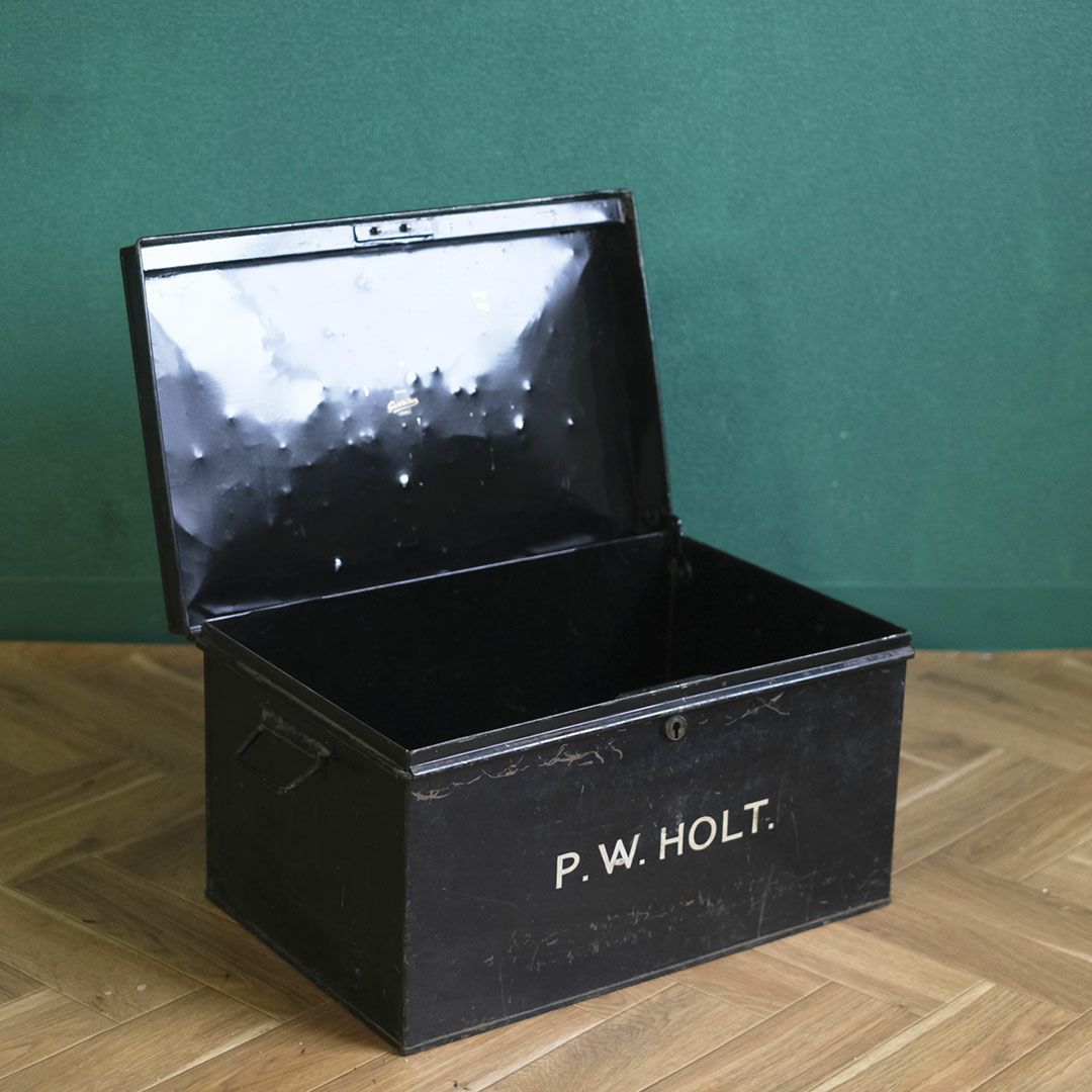 アンティークブリキボックス P.W.HOLT イギリス 蓋付収納箱3