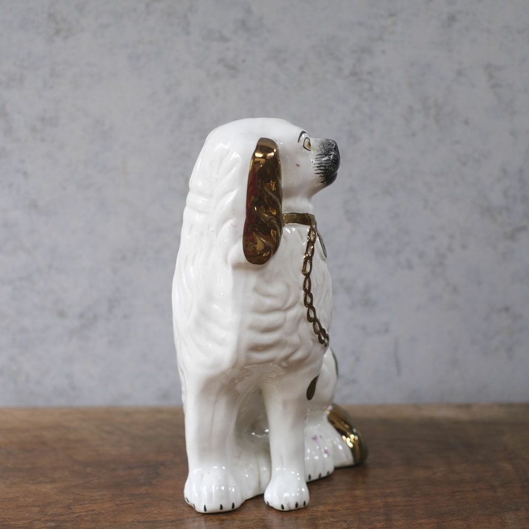 アンティークスタッフォードシャードッグ イギリス 陶器の犬の置物3