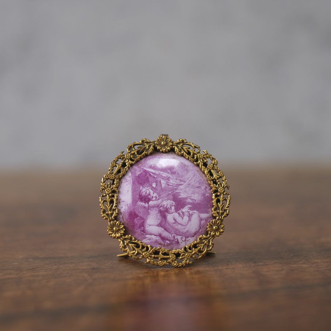 アンティーク 小さな写真立て フォトフレーム 天使 エンジェル フランス1