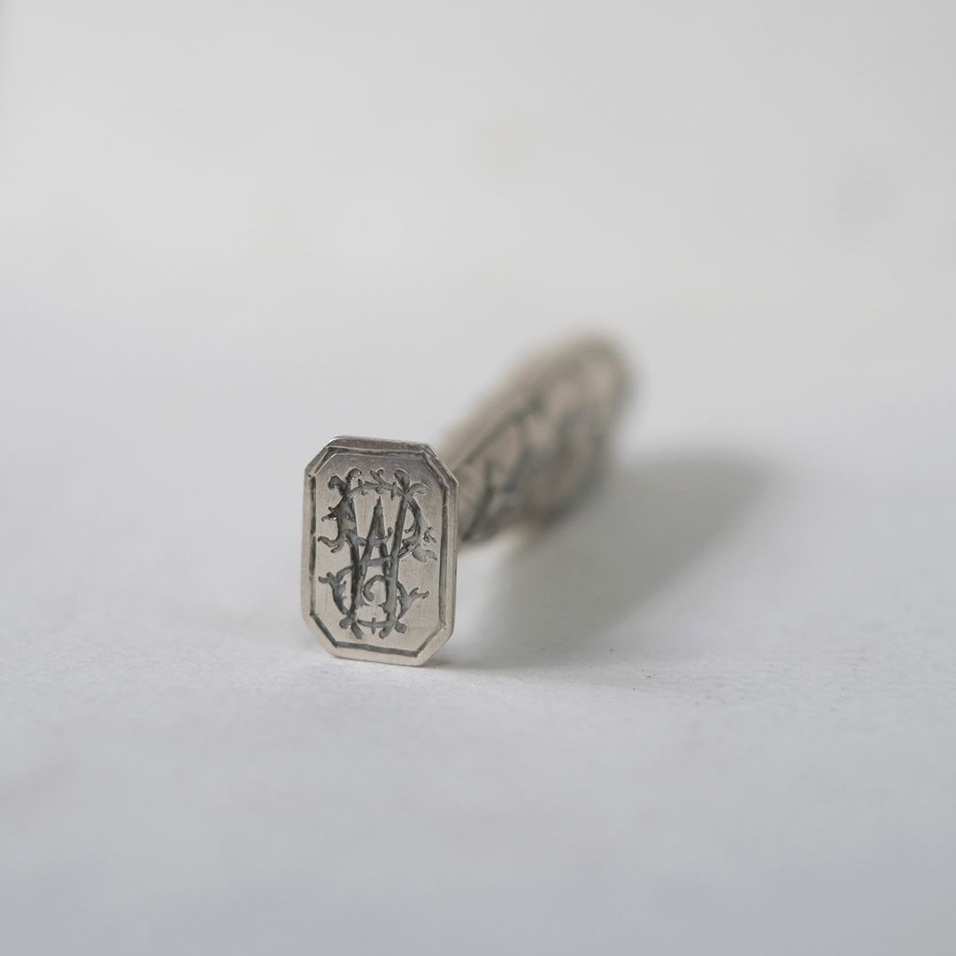 アンティークモノグラムスタンプ シーリング シルバー 純銀 鈴蘭 リリー8