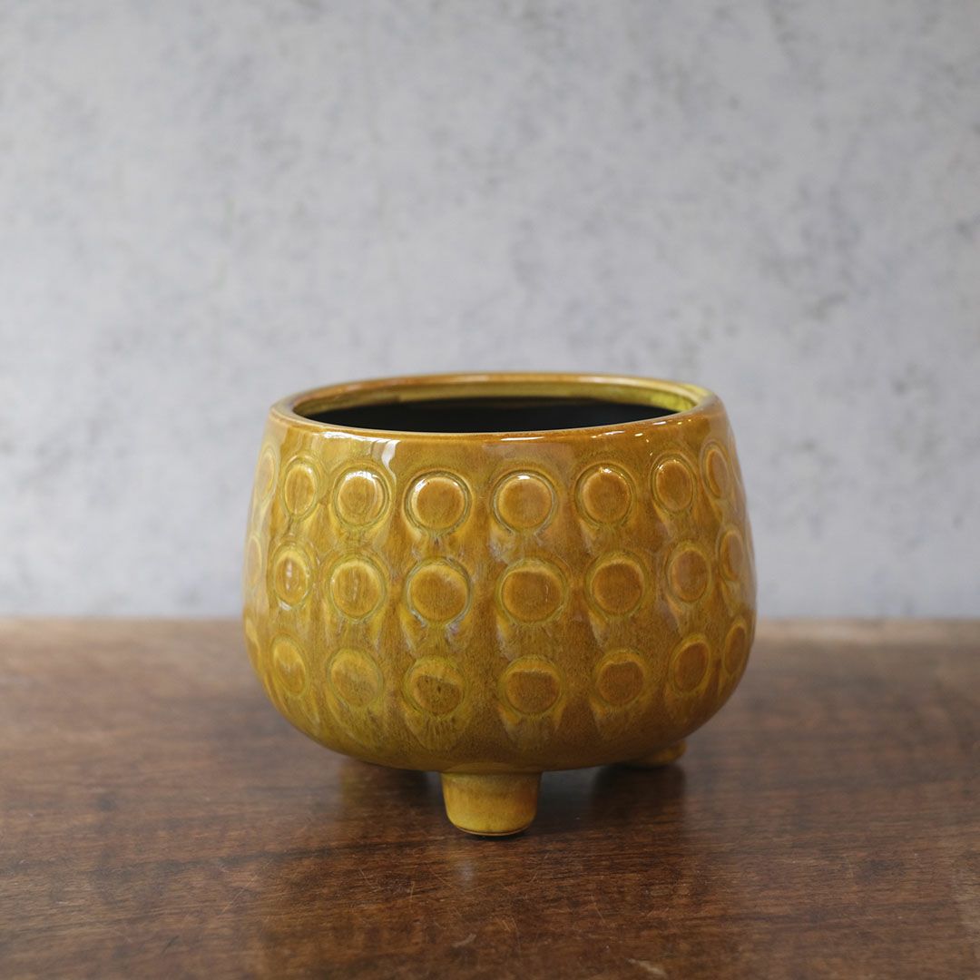 童話の鉢植えシリーズ 陶器のプランター 3つ足ポルカポット3