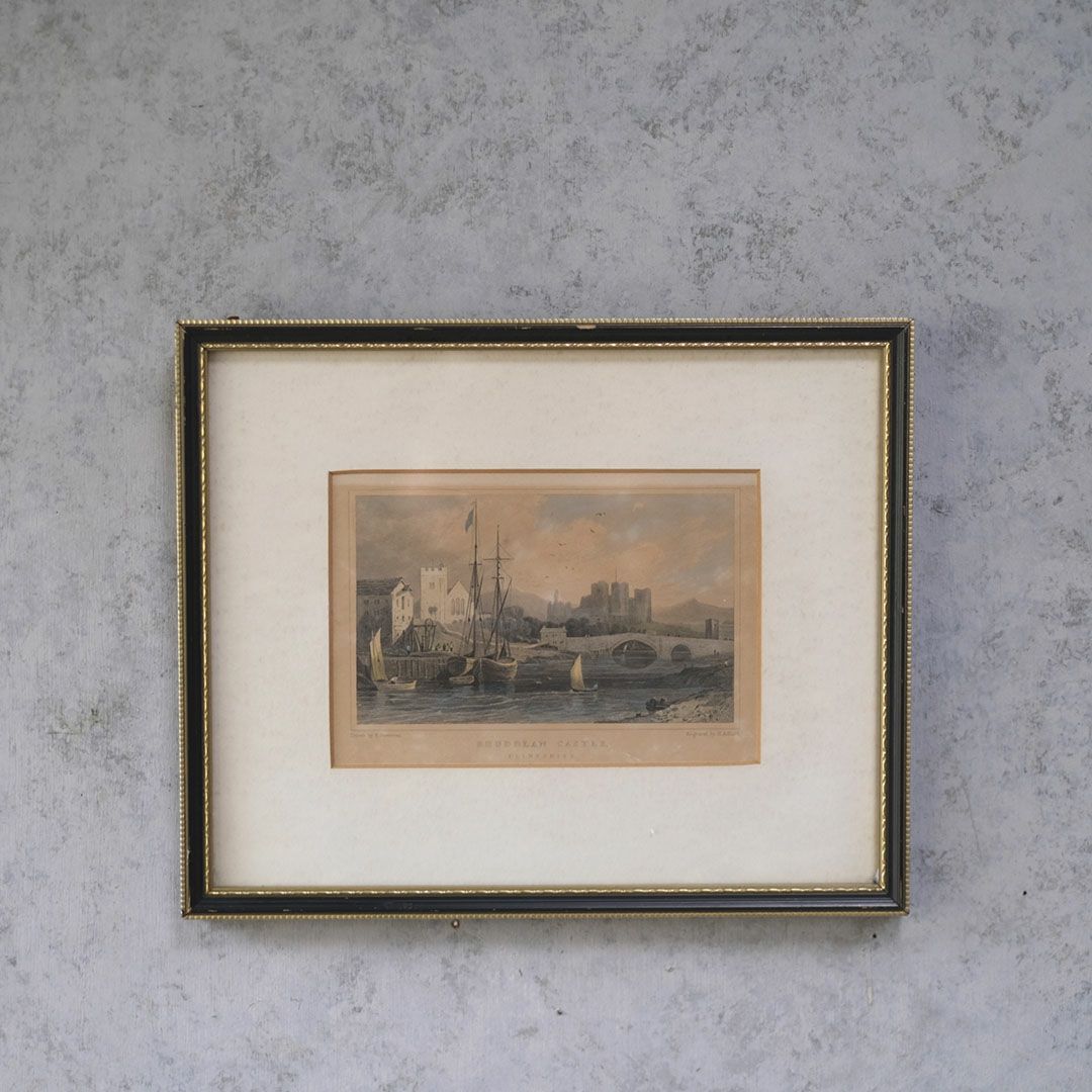 アンティーク リトグラフピクチャー イギリス 風景 石版画2