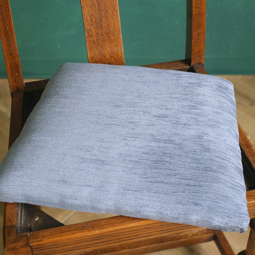 アンティークチェア 椅子 青いシート イギリス アンティーク家具9