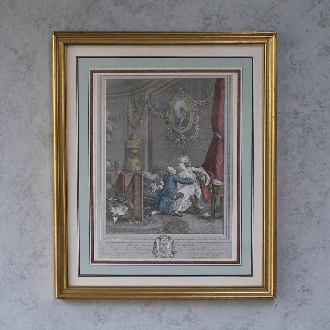 アンティークリトグラフピクチャー 石版画 フランス2