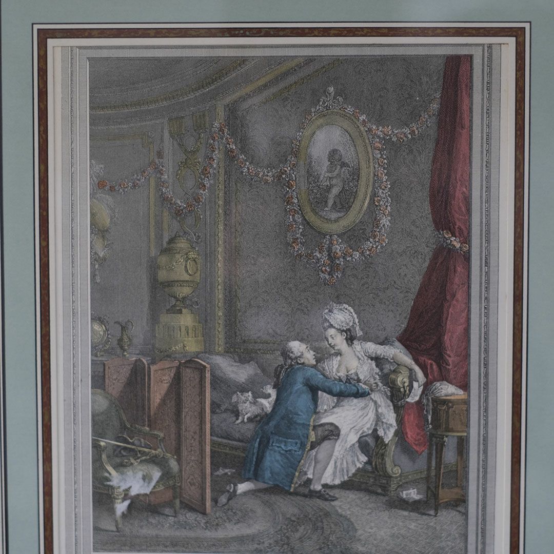 アンティークリトグラフピクチャー 石版画 フランス4