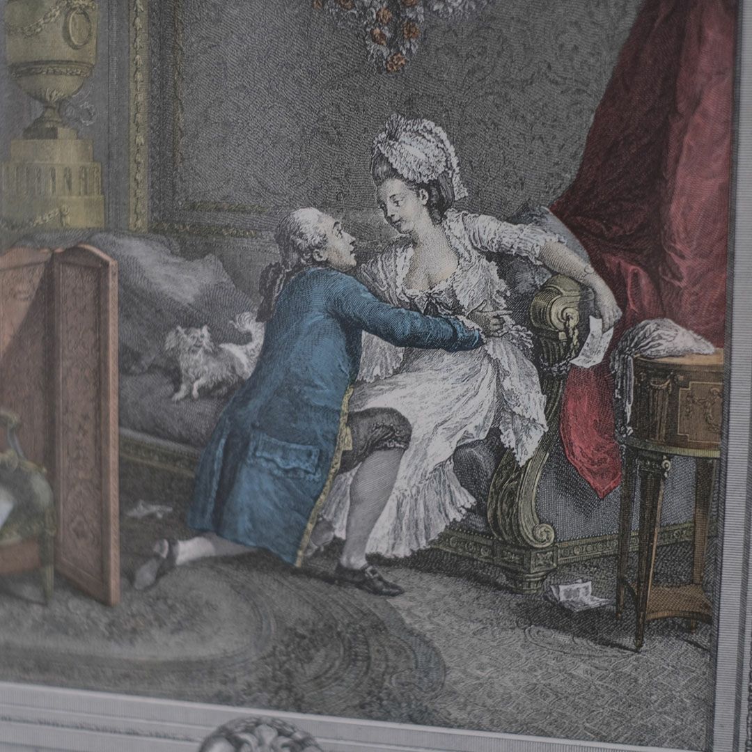 アンティークリトグラフピクチャー 石版画 フランス5