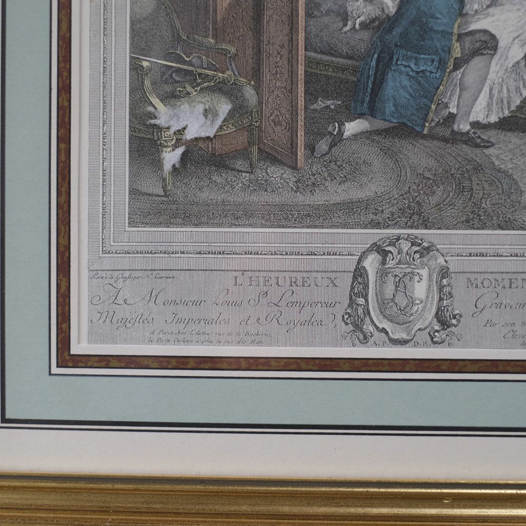 アンティークリトグラフピクチャー 石版画 フランス6